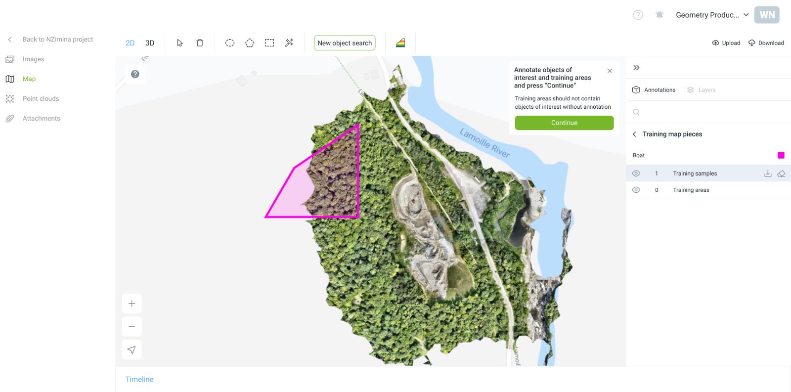 Annotating an object on the map