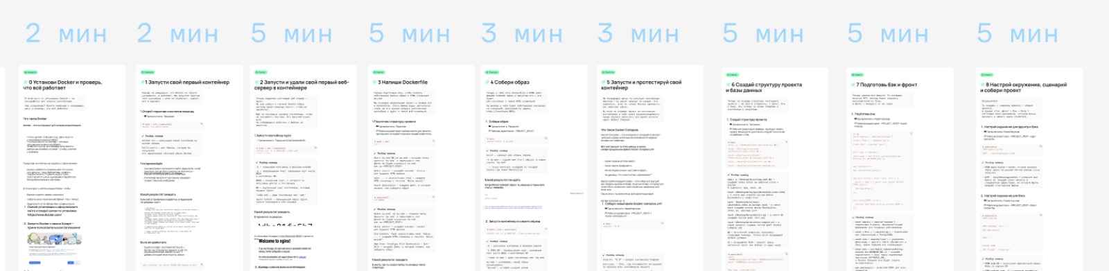 Nine lessons with their timings